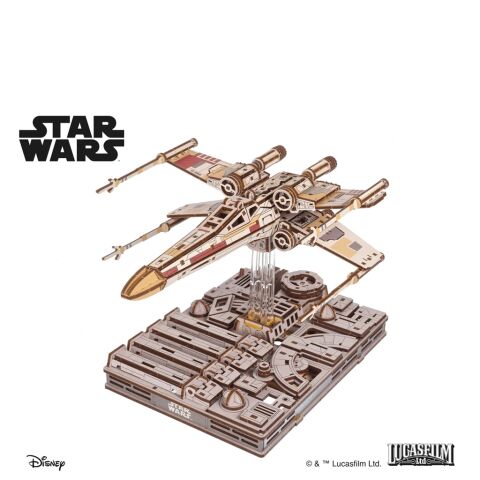 Ugears 3D wooden mechanical puzzle Star Wars Luke Skywalker X-Wing fighter